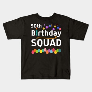 90Th Squad B-Day Crew Family Kids T-Shirt